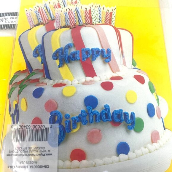 Paper House 2 Pack Happy Birthday Cake Party Invitations With Envelopes - Picture 3 of 7